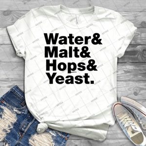 Beer  Water  Malt  Hops  Yeast- - Gift Idea Shirt For Men Tee For Women Classic Retro Vintage Graphic T-Shirt
