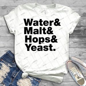 Beer = Water & Malt & Hops & Yeast- - Best Unisex Trending Handmade T-shirt Gift Idea For Men T-shirt For Woman