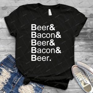 Beer&Bacon&Beer&Bacon--- 41 - Gift Idea Shirt For Men Tee For Women Classic Retro Vintage Graphic T-Shirt