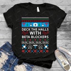 Beta Blockers-Nurse Ugly Christmas Sweater - Gift Idea Shirt For Men Tee For Women Classic Retro Vintage Graphic T-Shirt