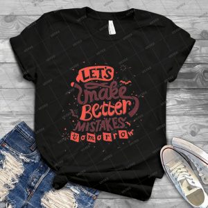 Better Mistakes 19 - Vintage Mens Shirt Tshirt For Women Classic Handmade Shirt Retro Graphic Tee
