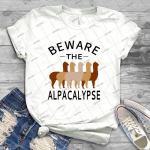 Beware The Alpacalypse - Best Unisex Trending Handmade T-shirt Gift Idea For Men T-shirt For Woman