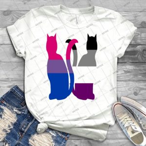 Bi Ace Pride Cats - Best Unisex Trending Handmade T-shirt Gift Idea For Men T-shirt For Woman