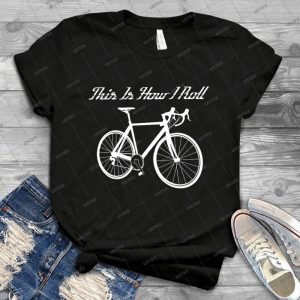 Bicycle This Is How I Roll - Vintage Mens Shirt Tshirt For Women Classic Handmade Shirt Retro Graphic Tee