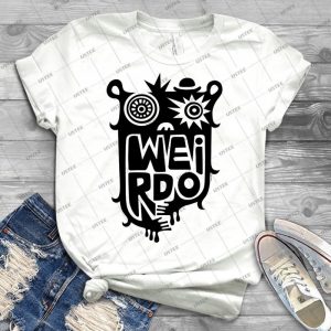 Big Weirdo - On Light Colors 35 - Vintage Men's Shirt Tshirt For Women Classic Handmade Shirt Retro Graphic Tee