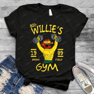Big Willies Gym - Vintage Mens Shirt Tshirt For Women Classic Handmade Shirt Retro Graphic Tee