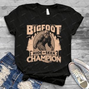 Bigfoot - Hide  Seek Champion 31 - Vintage Mens Shirt Tshirt For Women Classic Handmade Shirt Retro Graphic Tee
