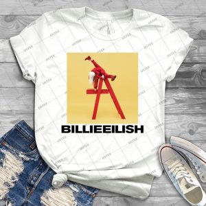 Billie Eilish - Vintage Men's Shirt Tshirt For Women Classic Handmade Shirt Retro Graphic Tee