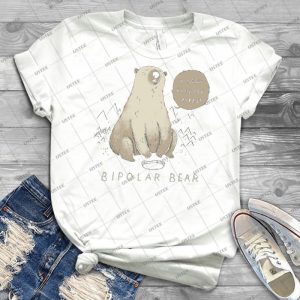 Bipolar Bear  51 - Vintage Men's Shirt Tshirt For Women Classic Handmade Shirt Retro Graphic Tee