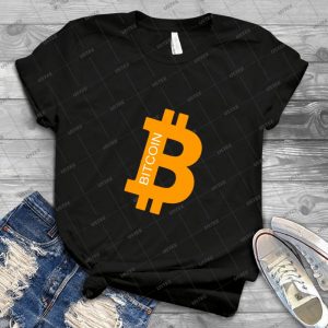 Bitcoin Logo Symbol Design - Gift Idea Shirt For Men Tee For Women Classic Retro Vintage Graphic T-Shirt