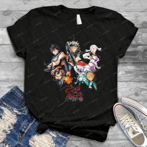 Black Clover 67 - Vintage Mens Shirt Tshirt For Women Classic Handmade Shirt Retro Graphic Tee