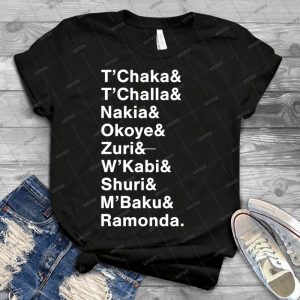 Black Panther Character Names - Gift Idea Shirt For Men Tee For Women Classic Retro Vintage Graphic T-Shirt