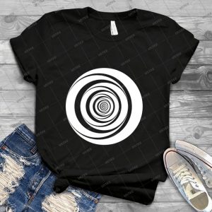 Black White Circles Sixties Optical Illusion 16 - Vintage Mens Shirt Tshirt For Women Classic Handmade Shirt Retro Graphic Tee