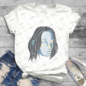 Blue And Yellow Geometric Face - Gift Idea Shirt For Men Tee For Women Classic Retro Vintage Graphic T-Shirt