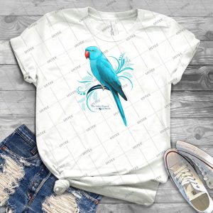Blue Indian Ringneck Parrot 94 - Trending Shirt For Women Vintage Retro Tee For Men Kid's T-Shirt Handmade Shirt