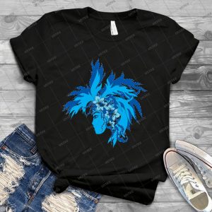 Blue Mermaid  43 - Vintage Mens Shirt Tshirt For Women Classic Handmade Shirt Retro Graphic Tee