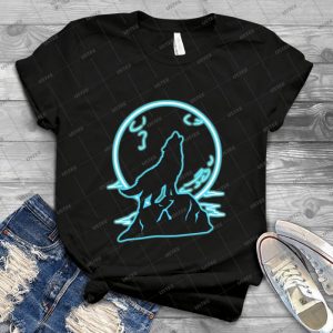 Blue Moon Wolf - Transparente - 16 - Vintage Mens Shirt Tshirt For Women Classic Handmade Shirt Retro Graphic Tee
