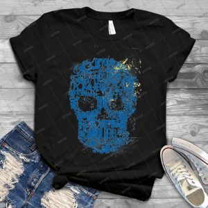 Blue Skull 2018 - Best Unisex Trending Handmade T-shirt Gift Idea For Men T-shirt For Woman
