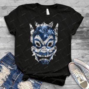 Blue Spirit Splatter 49 - Vintage Mens Shirt Tshirt For Women Classic Handmade Shirt Retro Graphic Tee