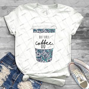 Blumenkaffee 4 - Vintage Men's Shirt Tshirt For Women Classic Handmade Shirt Retro Graphic Tee