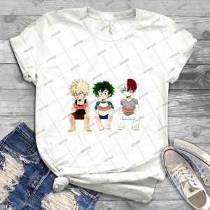 Boku No Hero Academia Deku Bakugo Todoroki Eating Watermelon 38 - Trending Shirt For Women Vintage Retro Tee For Men Kid's T-Shirt Handmade Shirt