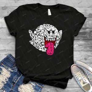Boo-Never Look Away - Vintage Mens Shirt Tshirt For Women Classic Handmade Shirt Retro Graphic Tee