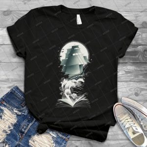 Book Of Adventures - Vintage Mens Shirt Tshirt For Women Classic Handmade Shirt Retro Graphic Tee
