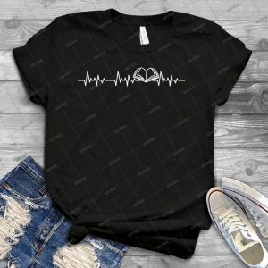 Books Heartbeat - Best Unisex Trending Handmade T-shirt Gift Idea For Men T-shirt For Woman