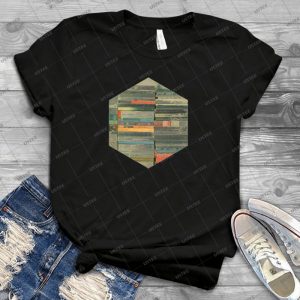 Bookworm - Vintage Mens Shirt Tshirt For Women Classic Handmade Shirt Retro Graphic Tee
