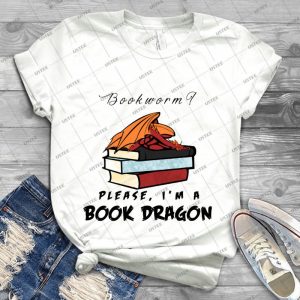 Bookworm Please, I M A Book Dragon- - Best Unisex Trending Handmade T-shirt Gift Idea For Men T-shirt For Woman