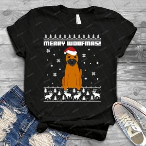 Border Terrier Merry Woofmas, Ugly Christmas Sweater - Best Unisex Trending Handmade T-shirt Gift Idea For Men T-shirt For Woman