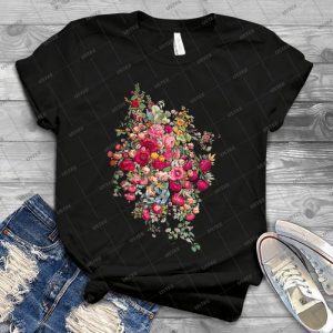 Bouquety  76 - Vintage Mens Shirt Tshirt For Women Classic Handmade Shirt Retro Graphic Tee