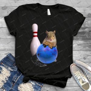 Bowling Squirrel 12 - Vintage Mens Shirt Tshirt For Women Classic Handmade Shirt Retro Graphic Tee
