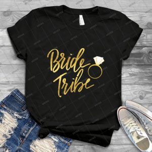 Bride Tribe - Vintage Mens Shirt Tshirt For Women Classic Handmade Shirt Retro Graphic Tee
