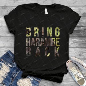 Bring Harambe Back 33 - Vintage Mens Shirt Tshirt For Women Classic Handmade Shirt Retro Graphic Tee