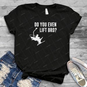 Bro, Do You Even Ski Lift - Gift Idea Shirt For Men Tee For Women Classic Retro Vintage Graphic T-Shirt