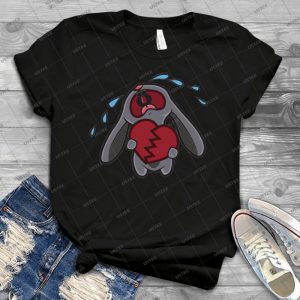 Broken Hearted Bunny 7 - Vintage Mens Shirt Tshirt For Women Classic Handmade Shirt Retro Graphic Tee