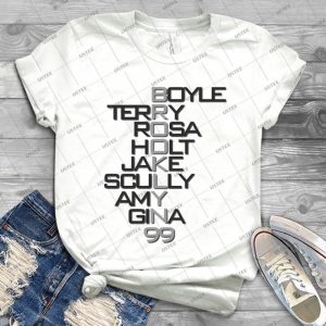 Brooklyn 99 Characters B&W 87 - Best Unisex Trending Handmade T-shirt Gift Idea For Men T-shirt For Woman