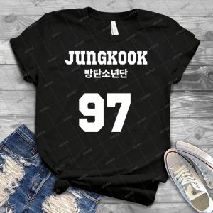 Bts-Jungkook Jersey Style - Gift Idea Shirt For Men Tee For Women Classic Retro Vintage Graphic T-Shirt