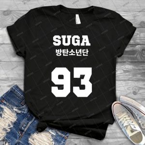 Bts-Suga Jersey Style - Gift Idea Shirt For Men Tee For Women Classic Retro Vintage Graphic T-Shirt