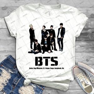 Bts Bangtan Boys - Vintage Men's Shirt Tshirt For Women Classic Handmade Shirt Retro Graphic Tee