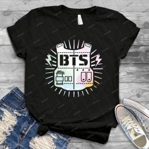 Bts Bulletproof Rainbow Watercolor - Gift Idea Shirt For Men Tee For Women Classic Retro Vintage Graphic T-Shirt