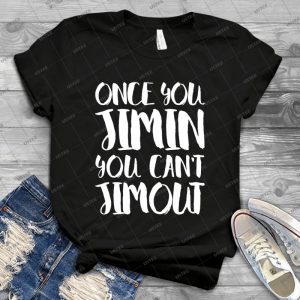 Bts Jimin-Once You Jimin You Can T Jimout - Gift Idea Shirt For Men Tee For Women Classic Retro Vintage Graphic T-Shirt