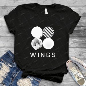 Bts Wings Logo - Black - - Best Unisex Trending Handmade T-shirt Gift Idea For Men T-shirt For Woman