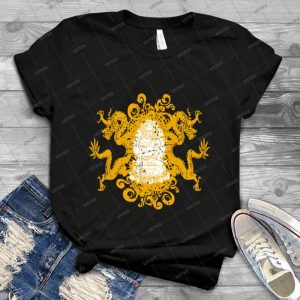 Buddha With Dragons 83 - Gift Idea Shirt For Men Tee For Women Classic Retro Vintage Graphic T-Shirt