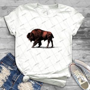 Buffalo T Shirt 60 - Vintage Men's Shirt Tshirt For Women Classic Handmade Shirt Retro Graphic Tee