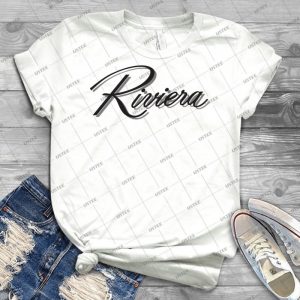Buick Riviera Script With Drop Shadow - Vintage Men's Shirt Tshirt For Women Classic Handmade Shirt Retro Graphic Tee