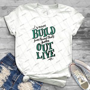 Build Something - Vintage Men's Shirt Tshirt For Women Classic Handmade Shirt Retro Graphic Tee