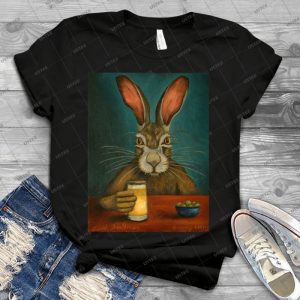 Bunny Hops 45 - Vintage Mens Shirt Tshirt For Women Classic Handmade Shirt Retro Graphic Tee