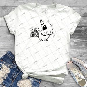 Bunny T Shirt - Vintage Men's Shirt Tshirt For Women Classic Handmade Shirt Retro Graphic Tee